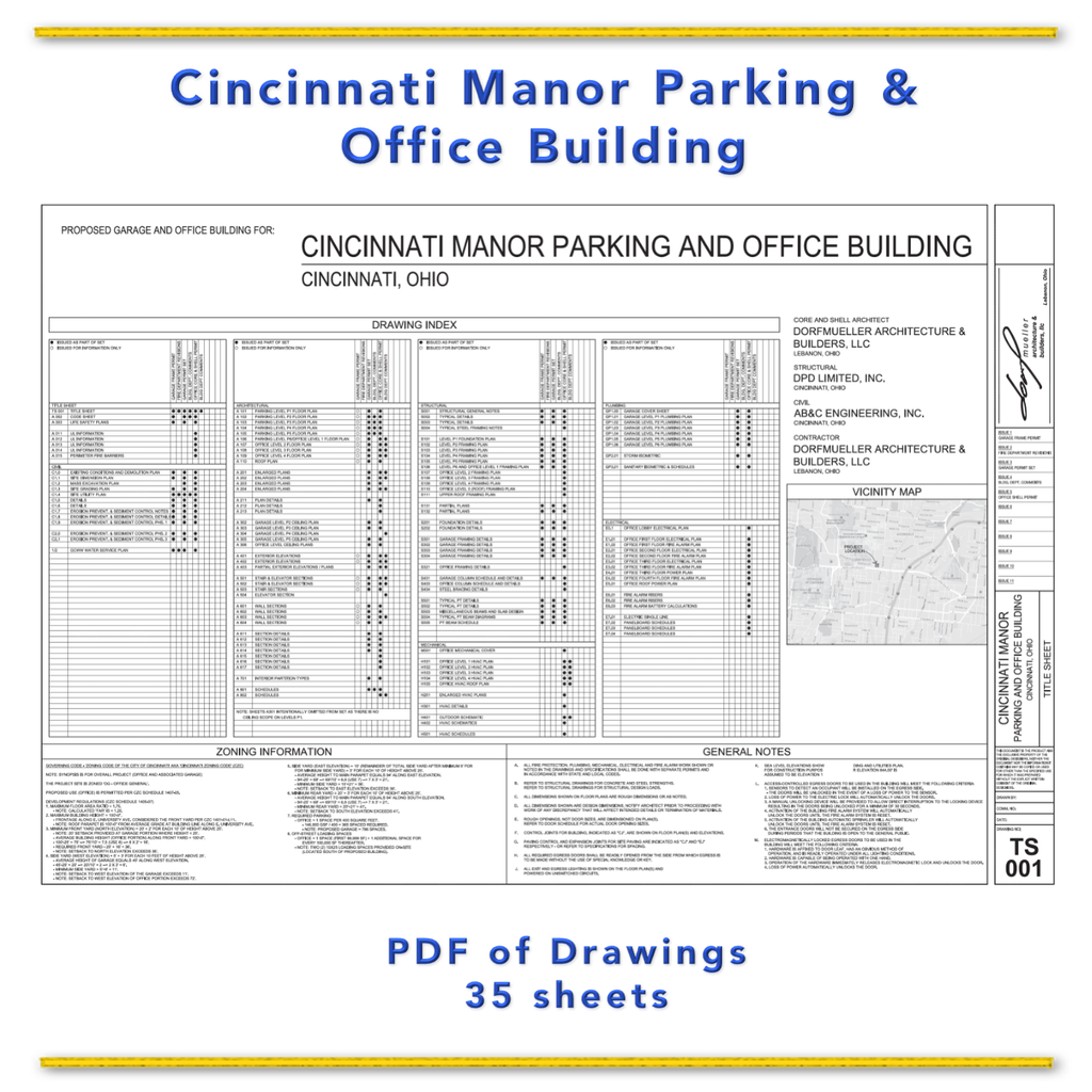 Cincinnati Manor Drawings