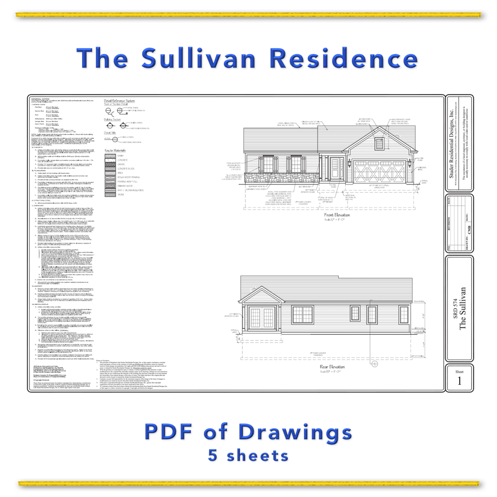 Sullivan Residence Drawings