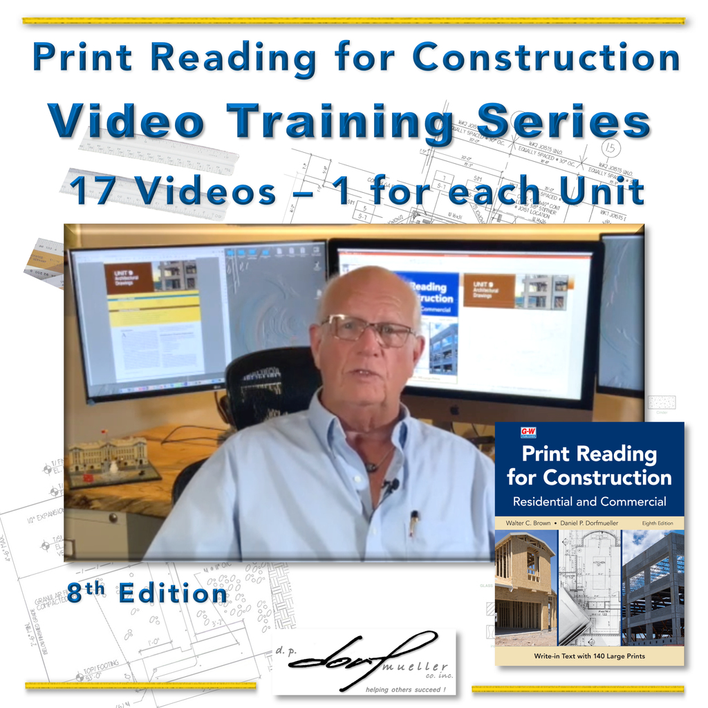 Individual Video  Training  Series... &  FREE  Print  Reading  for  Construction 8th Ed. textbook